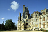 Château Fontaine Henry im Sonnenlicht, Normandie, Frankreich, Europa