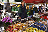 Farmers' market on Kaiser-Josef-Platz, Graz, Styria, Austria