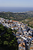 Blick auf Frigiliana, Andalusien, Spanien