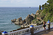 Playa Carabeo, Nerja, Andalusien, Spanien