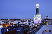 Terrace of the Penthouse Bar & Terraza Lounge Bar, Hotel Me Madrid Reina Victoria, Calle de Huertas, Madrid, Spain