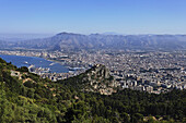 View over Palermo from Monte Pellegrino, Palermo, Sicily, Italy