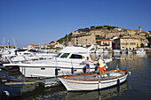 Hafen in Castiglione della Pescaia, Toskana, Italien