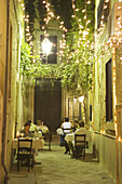 Restaurant in der Altstadt von Lecce, Apulien, Italien