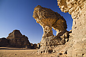 Steinwüste, Tassili Maridet, Libyen, Sahara, Nordafrika