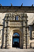 Spain-September 2009 Galicia Region Santiago de Compostela City Catholic Kings Hostal Main entrance W H