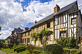 Typical houses, Le Bec-Hellouin. Eure, Haute-Normandie, France