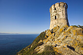 Genoese tower at Parata Point. Corse-du-Sud, Corsica Island, France