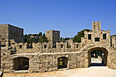 City walls, Rhodes. Dodecanese islands, Greece