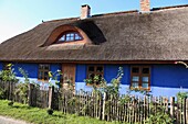 traditional reed covered cottage at Lieper Winkel, Island Usedom, West Pomerania, Germany, Europe.