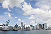 Hafen und Skyline von Auckland City, Region Auckland, Neuseeland
