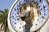 Park Güell from Antoni Gaudi in Barcelona, Catalonia, Spain
