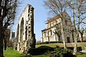 Remains of the ancient Romanesque church of Saint Pierre in Place Saint-Pierre, Soissons. Aisne, Picardy, France