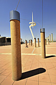 Montjuïc. St. Jordi palace area. Santiago Calatrava comunication tower. Barcelona. Catalonia. Spain.