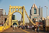 6th Street Bridge over Allegheny River Pittsburgh and skyline