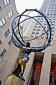 Rockefeller Center, Atlas statue, New York City, USA