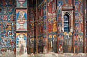 Romania,Moldavia Region,Southern Bucovina,Moldovitsa Monastery,Frescos,wall paintings,biblical scenes