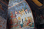 Romania,Moldavia Region,Southern Bucovina,Sucevita,Suchevitsa,Monastery,Frescos,wall paintings,biblical scenes