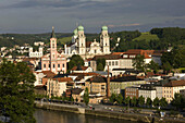 Danube River view at sunset, Passau, Bavaria, Germany