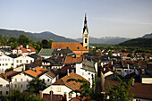 Town overview, Bad Tolz, Bavaria, Germany