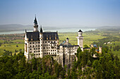 Neuschwanstein Castle from Marienbrucke bridge, Schwangau, Deutsche Alpenstrasse, Bavaria, Germany