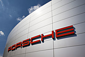 Porsche Car showroom by factory, Stuttgart-Zuffenhausen, Baden-Wurttemberg, Germany