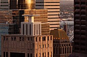 USA, Massachusetts, Boston, Financial District, high angle view of buildings