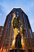 USA, Maryland, Baltimore, Katyn Monument, monument to the massacre of Polish Army officers by the Soviets in World War 2, dawn