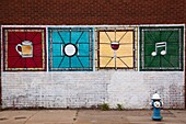 USA, West Virginia, Charleston, wall mural, Lee Street East