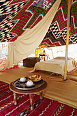 Tezent Camp hotel in the desert, Adrar Plateau, Sahara Desert, Mauritania