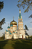 Architecture, Building, Buildings, Church, Churches, cities, city, Color, Colour, Daytime, Dome, Domes, Europe, exterior, Omsk, Orthodox Church, outdoor, outdoors, outside, Russia, Tower, Towers, Travel, Travels, Vertical, World locations, World travel, F