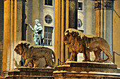 Feldherrnhalle am Abend, Odeonsplatz, München, Bayern, Deutschland