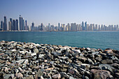 Blick auf die Jumeirah Beach Residence, Dubai, VAE, Vereinigte Arabische Emirate, Vorderasien, Asien