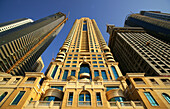 High rise buildings in the sunlight, Dubai, UAE, United Arab Emirates, Middle East, Asia