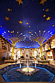 Illuminated shops inside Dubai Shopping Mall, Dubai, UAE, United Arab Emirates, Middle East, Asia