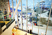 View at the indoor ski resort Ski Dubai at the Mall Of The Emirates, Shopping Mall, Dubai, UAE, United Arab Emirates, Middle East, Asia