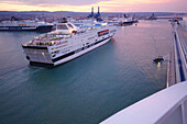 Ferry and cruise ship AIDA Bella at Civitavecchia, Italy, Europe