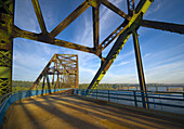 Chain of Rocks Bridge across Mississippi River, Route 66, Illinois-Missouri near St. Louis, USA