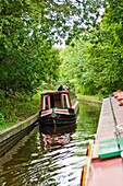 Narrow boats on the Llangollen Canal
