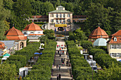 Bad Brückenau spa, Hotel Restaurant Bellevue, Rhön, Franconia, Bavaria, Germany
