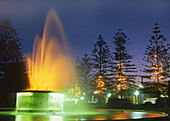 Tom Parker fountain at night Marine Parade Napier New Zealand