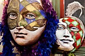 Donna Demente´s ´must see´ gallery of papier mache masks and art work, historic quarter, Oamaru, Otago, New Zealand