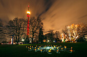 Illumination Winterleuchten at Westfalenpark, Dortmund, Ruhr area, NorthRhine-Westphalia, Germany