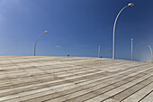 Architectural detail of the seaside promenade, Namal, Tel Aviv, Israel, Middle East