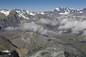 Blick über Valsavarenche-Tal, Nationalpark Gran Paradiso, Aostatal, Italien