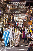 Shopping in the souks, Marrakech, Morocco, Africa