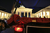 Brandenburg Gate at night, Berlin Mitte, Berlin, Germany