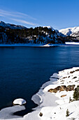 See Mosvatnet im Winter, Vinje, Telemark, Norwegen