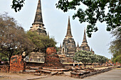 Die Ruine des Wat Phra Sri Sanphet Tempel, alte Königsstadt Ayutthaya, Thailand, Asien