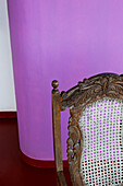 Chair on the terrace of the Tea Garden Holiday Inn, Ella, Highland, Sri Lanka, Asia